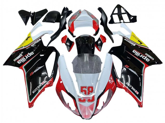 2003-2006 Aprilia RSV1000 Motorcycle Fairings - White Red Black Yellow 58 Australia
