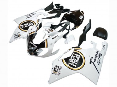Affordable 2003-2006 Aprilia RSV1000 Motorcycle Fairings - White Black Lucky Strike Motul Michelin Australia
