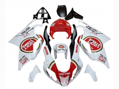Affordable 2003-2006 Aprilia RSV1000 Motorcycle Fairings - White Red Lucky Strike Motul 34 Australia