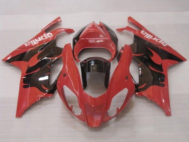 Affordable 2003-2006 Aprilia RSV1000 Motorcycle Fairings - Red Glossy Black Australia