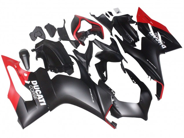 2020-2024 Ducati Panigale V2 Motorcycle Fairings - Red Matte Black Corse Australia