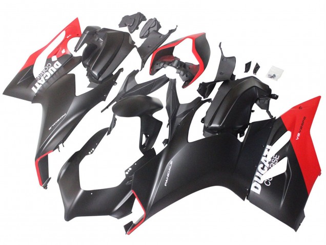 2020-2024 Ducati Panigale V2 Motorcycle Fairings - Red Matte Black Corse Australia