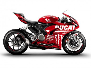 Affordable 2020-2024 Ducati Panigale V2 Motorcycle Fairings - Red Glossy Black Monster Corse Australia
