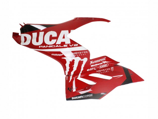 2020-2024 Ducati Panigale V2 Motorcycle Fairings - Red Glossy Black Monster Corse Australia