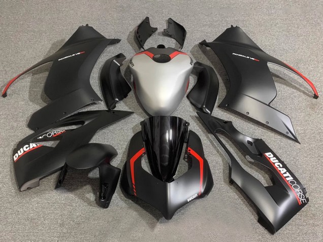 2020-2024 Ducati Panigale V2 Motorcycle Fairings - Silver Red Matte Black Corse Australia