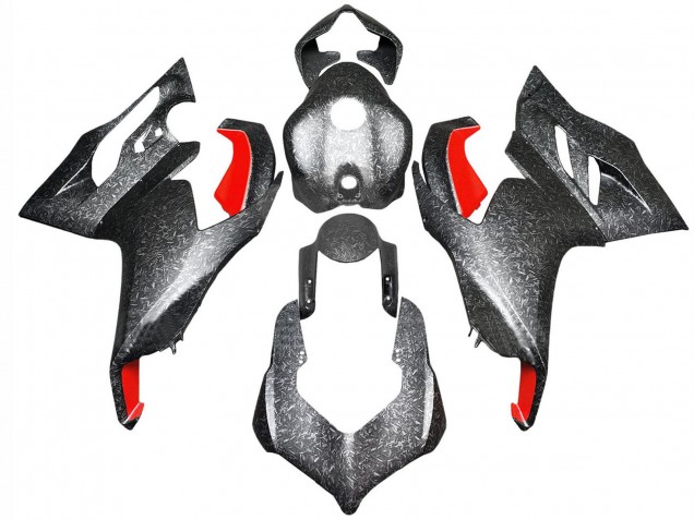 2020-2024 Ducati Panigale V2 Motorcycle Fairings - Black Forged Carbon Fiber Style Red Australia
