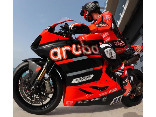2018-2019 Ducati Panigale V4 V4S Motorcycle Fairings - Red Glossy Black Aruba 11 Australia