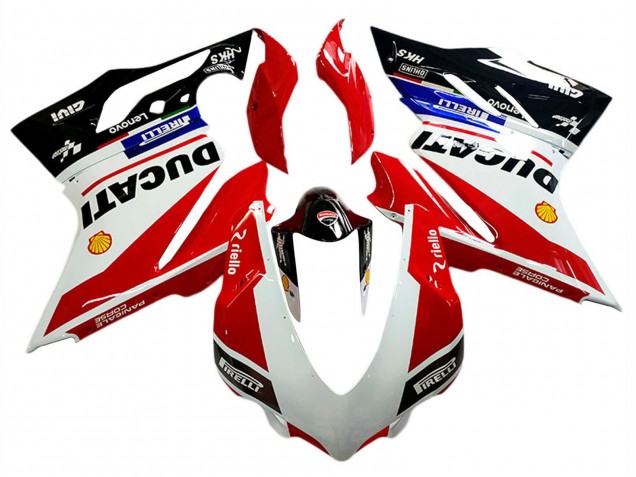 2018-2019 Ducati Panigale V4 V4S Motorcycle Fairings - White Red Glossy Black Lenovo Australia