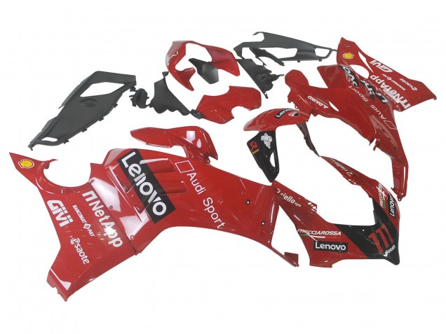 2020-2021 Ducati Panigale V4 V4S Motorcycle Fairing - Red Glossy Black Lenovo 117 Australia