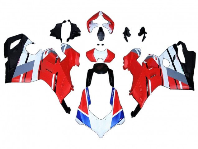 2020-2021 Ducati Panigale V4 V4S Motorcycle Fairings - White Blue Red Glossy Black Australia