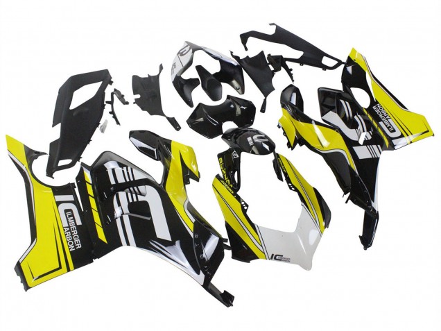 2020-2021 Ducati Panigale V4 V4S Motorcycle Fairings - Yellow White Glossy Black Australia