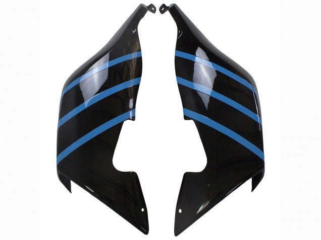 2005-2010 BMW K1200S Motorcycle Fairings - Glossy Black Matte Black Blue Lines Australia