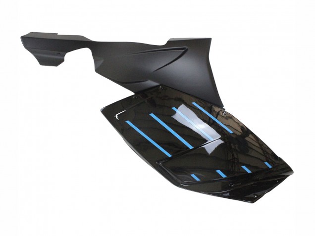 2005-2010 BMW K1200S Motorcycle Fairings - Glossy Black Matte Black Blue Lines Australia