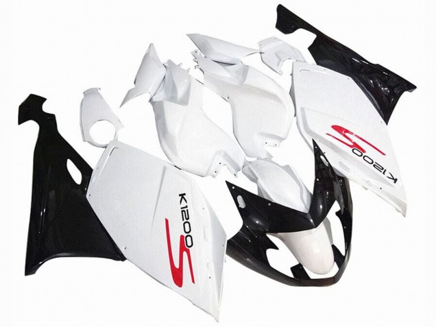 2005-2010 BMW K1200S Motorcycle Fairings - White Glossy Black Australia