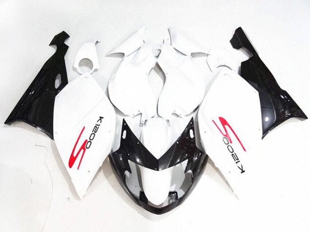 2005-2010 BMW K1200S Motorcycle Fairings - White Glossy Black Australia
