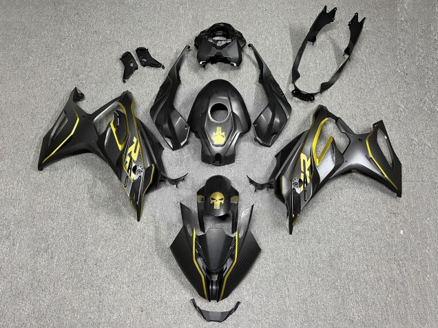 2023-2024 BMW S1000RR Motorcycle Fairings - Gold Black Carbon Fiber Australia