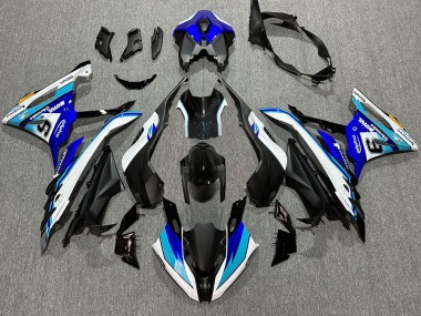 Affordable 2023-2024 BMW S1000RR Motorcycle Fairings - White Blue Matte Black Motul Australia