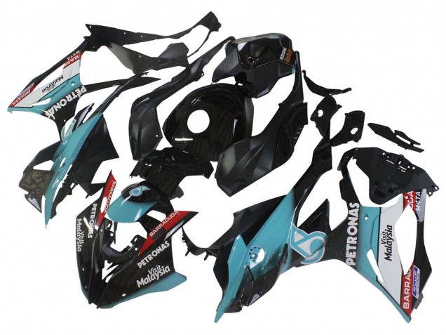 2023-2024 BMW S1000RR Motorcycle Fairings - Light Blue Matte Black Petronas Australia