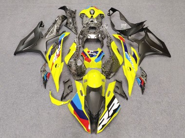 Affordable 2023-2024 BMW S1000RR Motorcycle Fairings - Yellow Carbon Fiber Australia