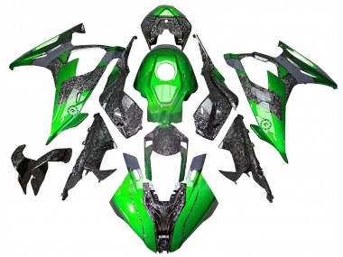 Affordable 2019-2022 BMW S1000RR Motorcycle Fairings - Green Forged Carbon Fiber Australia