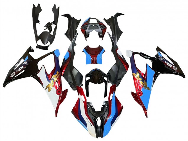 2019-2022 BMW S1000RR Motorcycle Fairings - Black Red Blue Australia