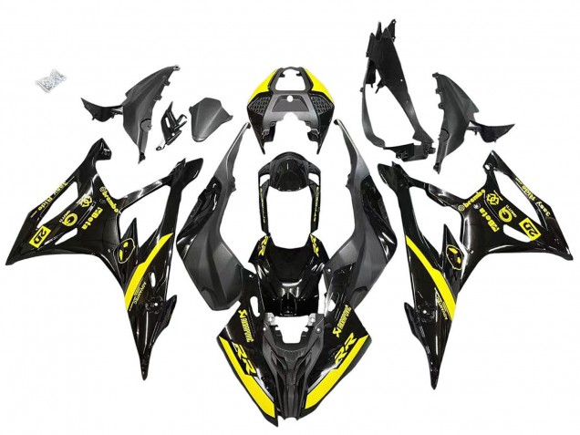 2019-2022 BMW S1000RR Motorcycle Fairings - Glossy Black Yellow Australia