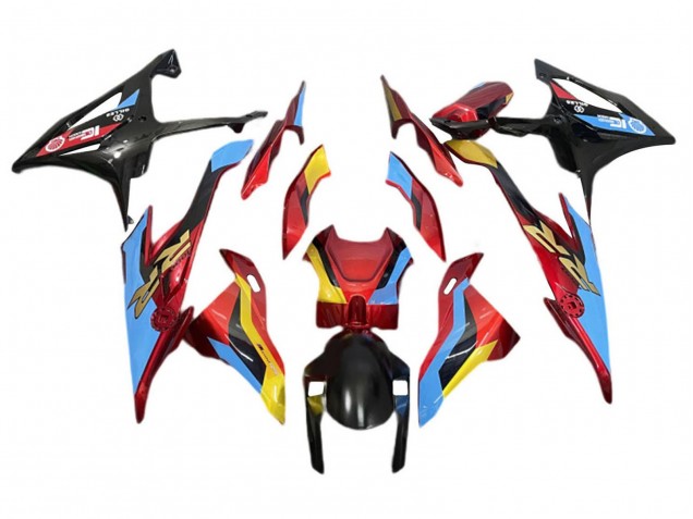 2019-2022 BMW S1000RR Motorcycle Fairings - Light Blue Red Gold Australia