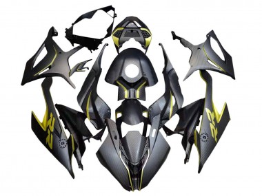 Affordable 2019-2022 BMW S1000RR Motorcycle Fairings - Black Yellow Carbon Fiber Australia