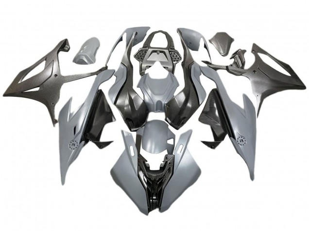 2019-2022 BMW S1000RR Motorcycle Fairings - Grey Black Carbon Fiber Australia