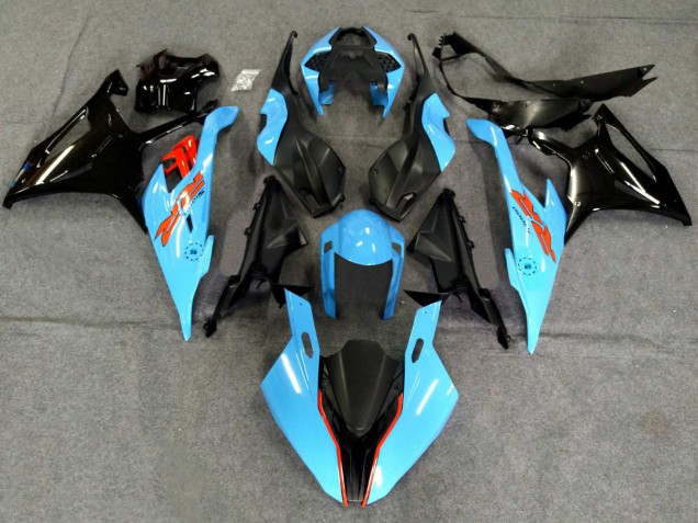 2019-2022 BMW S1000RR Motorcycle Fairings - Black Light Blue Australia