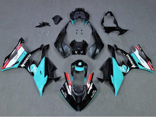 2019-2022 BMW S1000RR Motorcycle Fairings - Black Cyan Petronas Australia