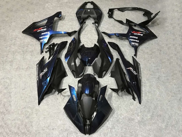 2019-2022 BMW S1000RR Motorcycle Fairings - Black Dark Blue Australia