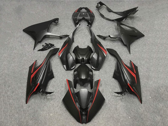 2019-2022 BMW S1000RR Motorcycle Fairings - Matte Black Red Australia