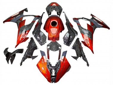 Affordable 2019-2022 BMW S1000RR Motorcycle Fairings - Dark Orange Forged Carbon Fiber Australia