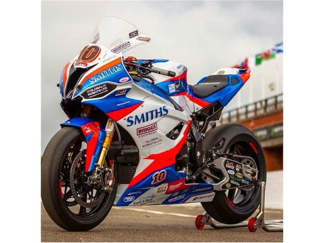 2019-2022 BMW S1000RR Motorcycle Fairings - White Blue Red Smiths Australia