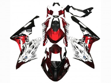 Affordable 2017-2018 BMW S1000RR Motorcycle Fairings - White Red Black Australia