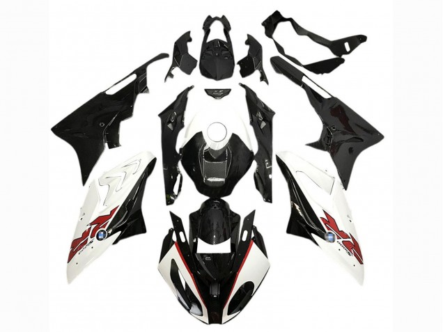 2017-2018 BMW S1000RR Motorcycle Fairings - White Glossy Black Australia