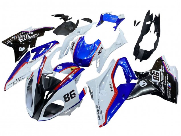 2017-2018 BMW S1000RR Bike Fairings - White Blue Red Glossy Black Australia