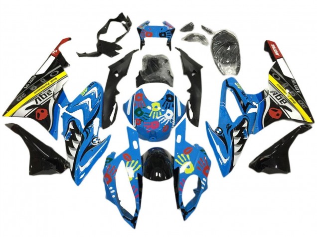 2017-2018 BMW S1000RR Motorcycle Fairings - Blue Yellow Black Shark Australia