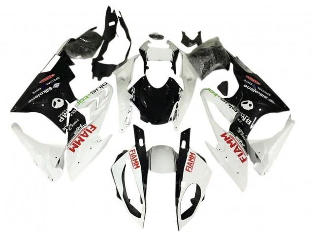 2017-2018 BMW S1000RR Motorcycle Fairings - White Black Fiamm Australia