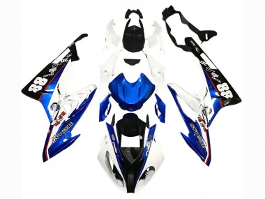 Affordable 2015-2016 BMW S1000RR Motorcycle Fairings - White Blue Black 88 Australia