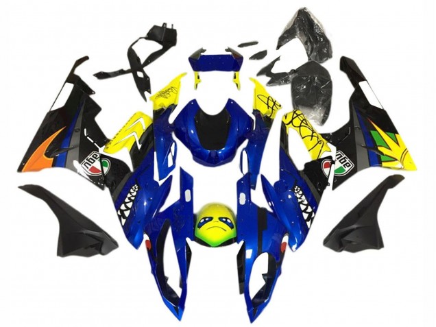 2015-2016 BMW S1000RR Motorcycle Fairing - Yellow Blue Black Shark Australia