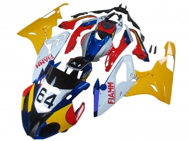 Affordable 2015-2016 BMW S1000RR Motorcycle Fairings - Yellow White Blue Fiamm 64 Australia