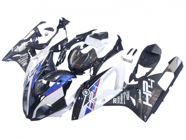 2015-2016 BMW S1000RR Motorcycle Fairings - White Blue Black Carbon Fiber Australia