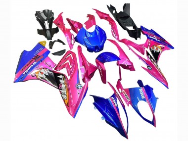 Affordable 2015-2016 BMW S1000RR Motorcycle Fairings - Pink Blue Shark Australia
