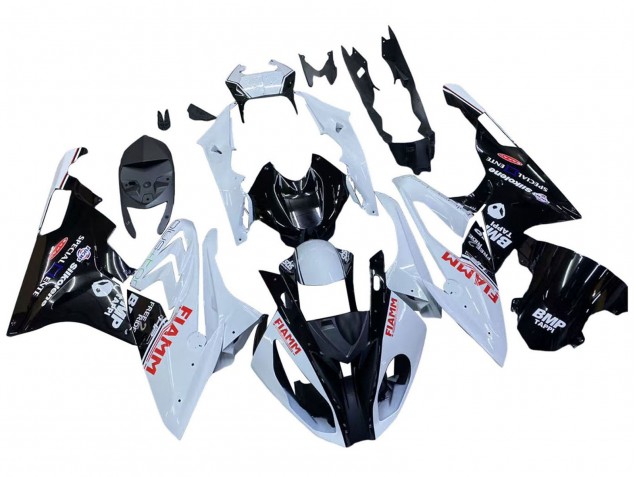 2015-2016 BMW S1000RR Motorcycle Fairings - White Glossy Black Fiamm Australia