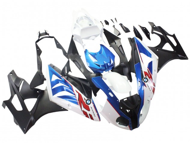 2009-2014 BMW S1000RR Motorcycle Fairings - White Blue Matte Black Australia