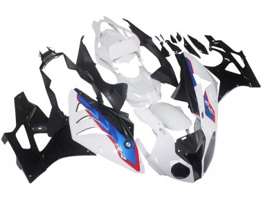 Affordable 2009-2014 BMW S1000RR Motorcycle Fairings - White Red Blue Glossy Black HP Becker Carbon Australia