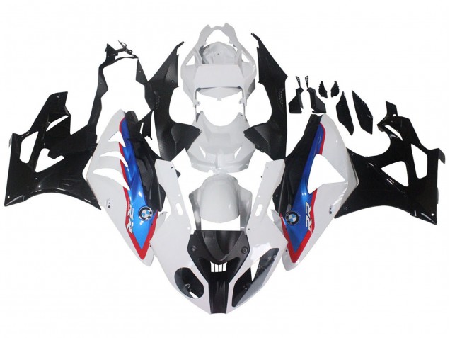 2009-2014 BMW S1000RR Motorcycle Fairings - White Red Blue Glossy Black HP Becker Carbon Australia