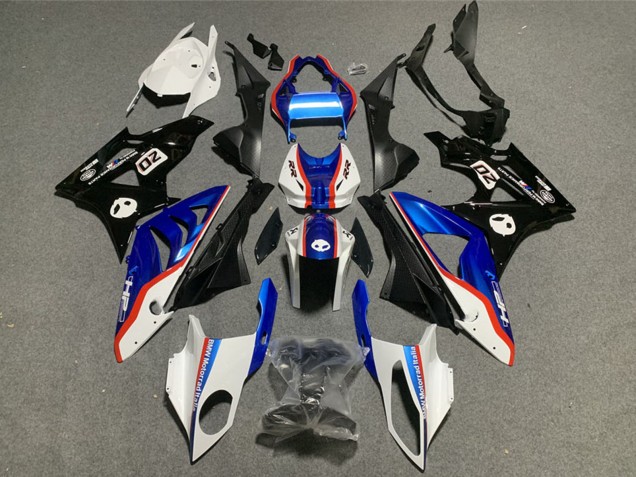 2009-2014 BMW S1000RR Motorcycle Plastics - White Red Blue Glossy Black Australia